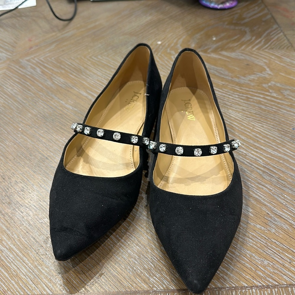 COPY - J Crew Mary Jane flats with gem strap